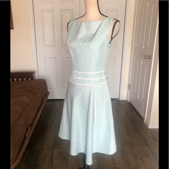 M’S GRACY baby blue heart patterned dress - Picture 3 of 6